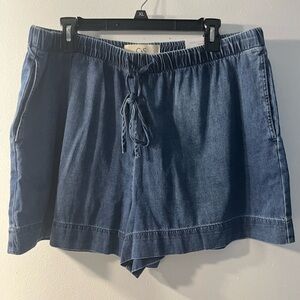 Cloth & Stone High Waist Blue Shorts
